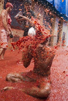 世界最大のフードファイト」スペインのトマト祭り開催 写真21枚 国際