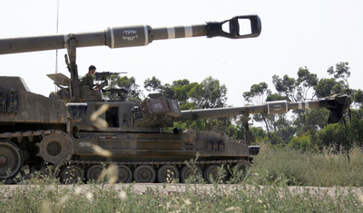 イスラエル軍の戦車がガザ地区内に進攻 - パレスチナ自治区