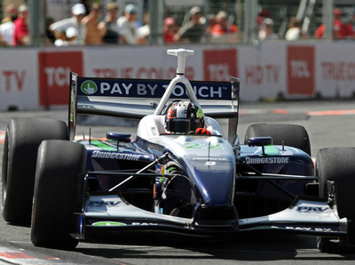 オリオール・セルビア レックスマーク・インディ300・予選1回目でトップに