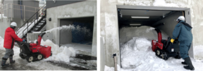 真夏のオフィスを雪でクールダウン