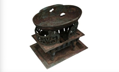 中国前漢時代の青銅染炉 2000年前の宴席の様子明らかに 