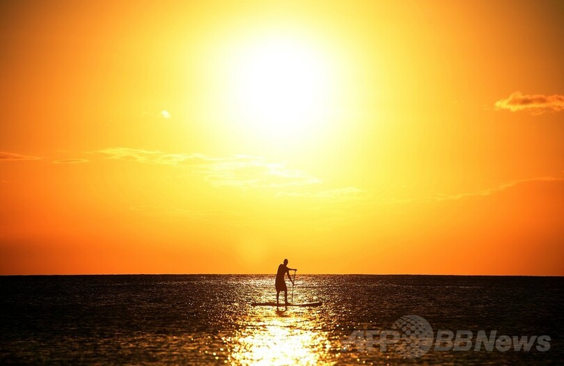 バルバドスに沈む美しい夕日