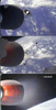 米民間宇宙関連企業のスペースX（SpaceX、Space Exploration Technologies）が公開した、「ファルコン1（Falcon 1）」の切り離しのもよう（2008年9月28日撮影）。(c)AFP/SPACEX