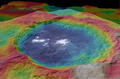 準惑星セレスにあるクレーター。探査機ドーンが捉えた画像を基に構築（2015年8~9月撮影）。(c)NASA/JPL-Caltech/UCLA/MPS/DLR/IDA