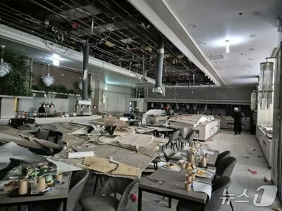 韓国の結婚式場で天井崩落…披露宴中に招待客6人負傷