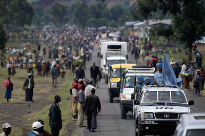 国連部隊が反政府勢力制圧の都市に到着、コンゴ
