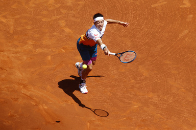 錦織、ダブルヘッダー連勝でイタリア国際8強入り