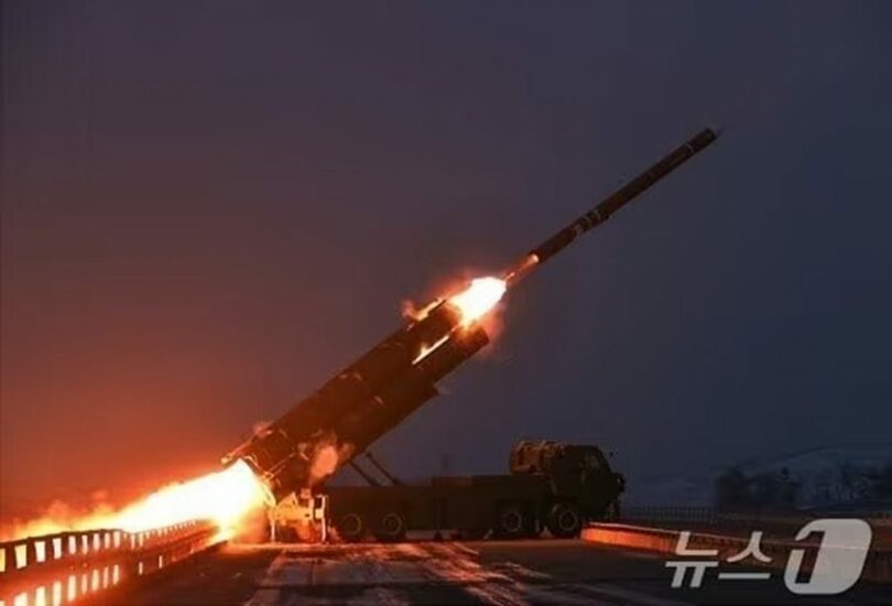 北朝鮮の巡航ミサイル発射場面＝労働新聞(c)news1