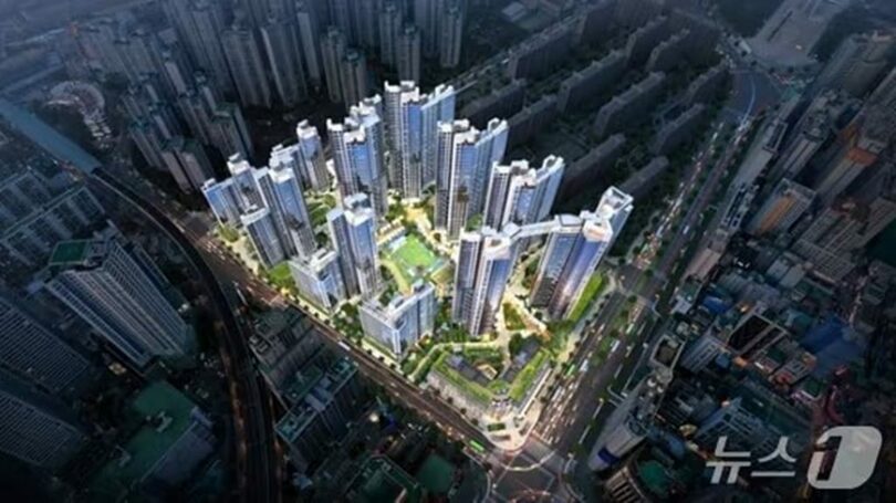 ソウル市松坡区の再建築マンション「蚕室ルエル」完成予想図＝ロッテ建設提供(c)news1