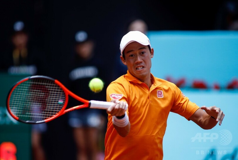 錦織、快勝でマドリードOP8強 ジョコ戦では「最高のテニスを」