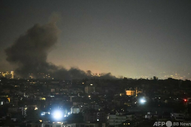 イスラエル軍、ベイルート南方で警告直後に空爆か 病院では4人死亡
