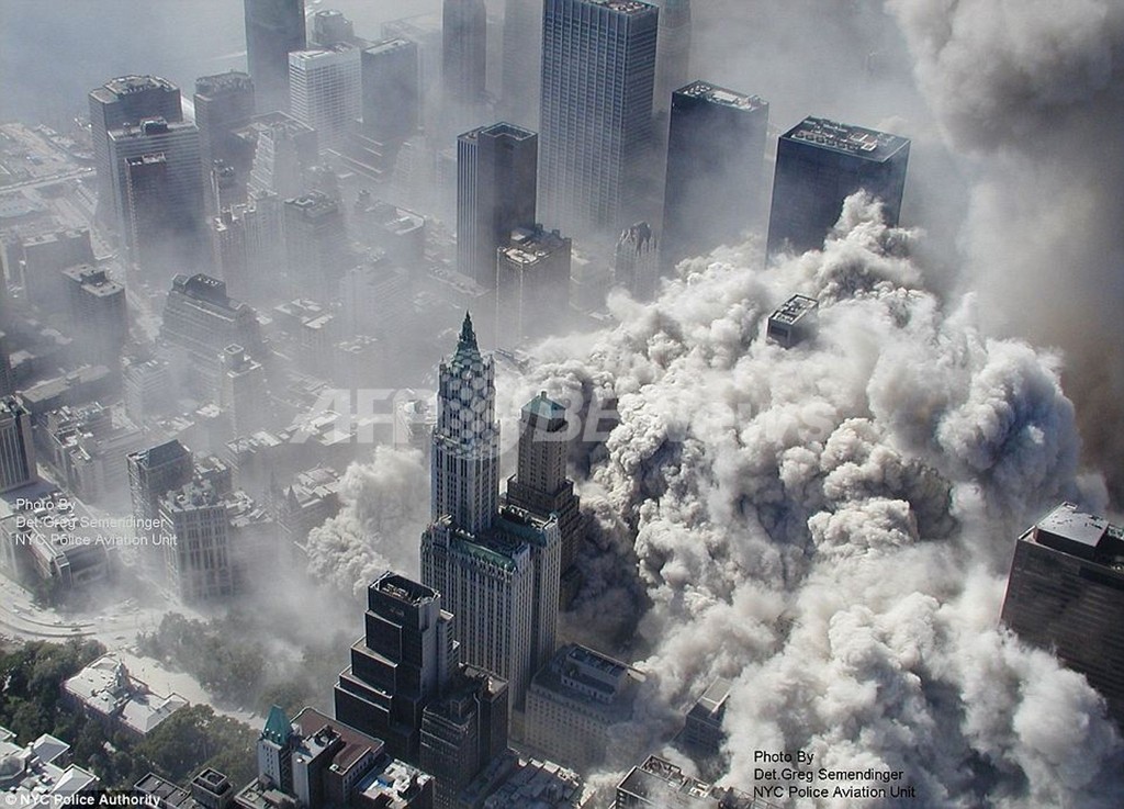 未公開の9.11米同時テロ空撮写真公開、WTC崩壊の瞬間生々しく 写真9枚 国際ニュース：AFPBB News
