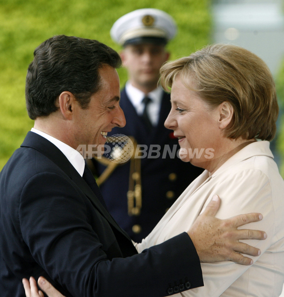 サルコジ仏新大統領、就任後初の海外訪問 ドイツ 写真1枚 国際ニュース：AFPBB News