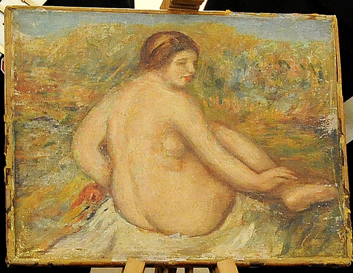 推定7千万円超のルノワールの裸婦像、33年ぶりに見つかる 写真4枚 国際