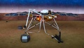 米航空宇宙局（NASA）の無人火星探査機「インサイト」の模型（2018年11月26日撮影）。(c)Frederic J. BROWN / AFP