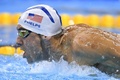リオデジャネイロ五輪、競泳男子200メートルバタフライ。レースに臨むマイケル・フェルプス（2016年8月8日撮影）。(c)AFP/CHRISTOPHE SIMON