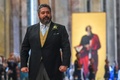 ロシア・サンクトペテルブルクのイサク大聖堂で、レベッカ・ビルジニア・ベッタリーニさんとの結婚式に臨むゲオルギー・ミハイロビッチ・ロマノフ氏（2021年10月1日撮影）。(c)Olga MALTSEVA / AFP