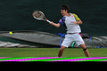 テニス、ウィンブルドン選手権（The Championships Wimbledon 2013）の開幕を翌日に控え、練習を行う錦織圭（Kei Nishikori、2013年6月23日撮影）。(c)AFP/CARL COURT