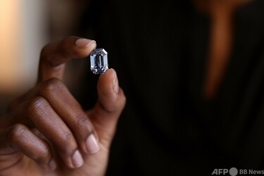 15カラット超のブルーダイヤ、競売に 落札予想額55億円 写真4枚 国際