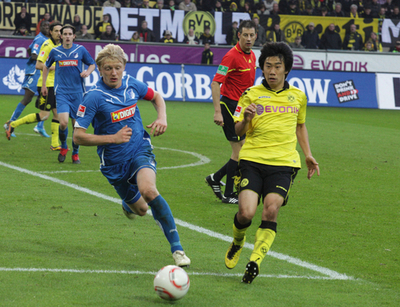 ドルトムント首位陥落、ホッフェンハイムとドロー