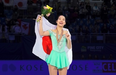 三原が四大陸選手権で優勝、自己ベストを記録し逆転