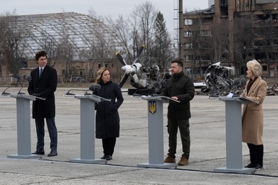 ゼレンスキー氏「われわれは勝利する」 G7に支援継続訴え