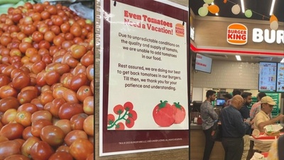動画:バーガーキング、インドでトマト提供中止 価格高騰受け