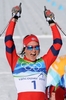 2010年%%バンクーバー冬季五輪%%、クロスカントリースキー女子個人スプリント決勝。優勝したマリット・ビョルゲン（%%Marit Bjoergen%%）。（2010年2月17日撮影）(c)AFP/DON EMMERT
