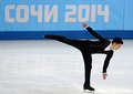 ソチ冬季五輪、フィギュアスケート男子シングル・フリースケーティング（FS）。演技に臨む閻涵（Yan Han、ハン・ヤン、2014年2月14日撮影）。(c)AFP/DAMIEN MEYER