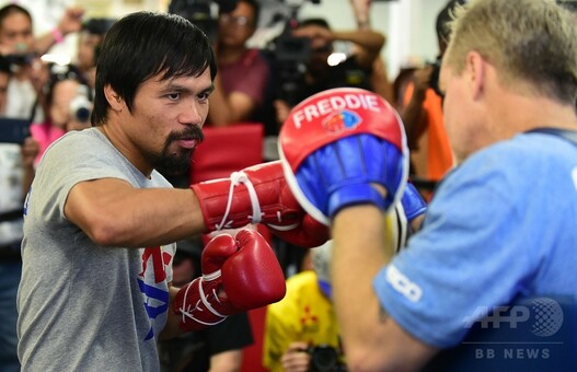 パッキャオが公開練習―メイウェザーとの統一戦を控え 写真18枚 国際