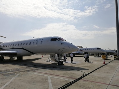 トップクラスのビジネスジェット機を展示、広州ビジネス航空ショー