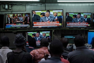 現職ケニア大統領、得票率98％で勝利 野党候補は不参加