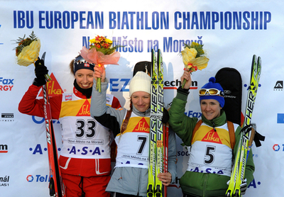 バイアスロン欧州選手権 レフチェンコワが女子15キロメートルで優勝