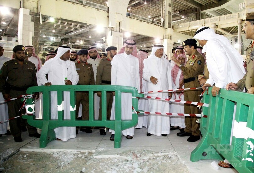 メッカの聖モスクでクレーン倒壊、107人死亡