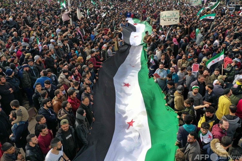 シリア内戦10年 反体制派支配地域で大規模集会 写真19枚 国際ニュース Afpbb News