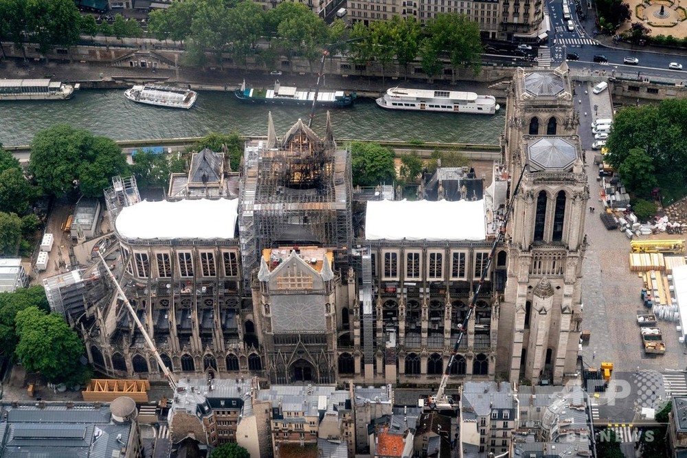 仏ノートルダム大聖堂、15日に火災後初のミサ 寄付金は1割止まり 写真7枚 国際ニュース：AFPBB News