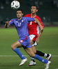 写真は、イエメンの%%Zaher al-Fadli%%にマークされるクウェートの%%Badr Ahmad al-Motawaa%%（左）。(c)AFP/RABIH MOGHRABI