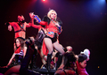 米ルイジアナ（Louisiana）州ニューオーリンズ（New Orleans）にあるニューオーリンズ・アリーナ（New Orleans Arena）で、5年ぶりのツアー「The Circus Starring Britney Spears」の初日のパフォーマンスを行うブリトニー・スピアーズ（Britney Spears、2009年3月3日撮影）。(c)AFP/Getty Images for Jive Records/Kevin Mazur