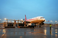 四川省成都双流国際空港に到着したジャイアントパンダ「福宝」（2024年4月3日撮影）。(c)CNS/安源