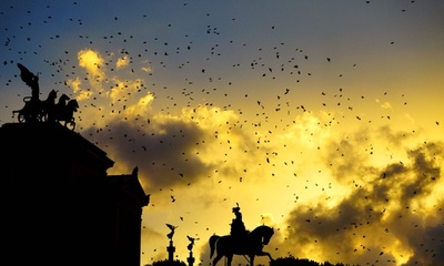 息をのむ美しさ、ローマの夕焼け