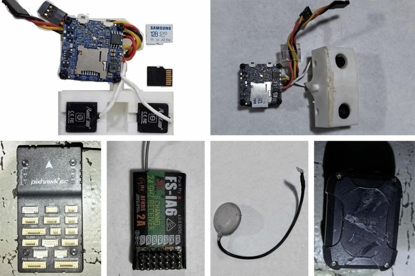 無人機に搭載された各種装置＝労働新聞(c)KOREA WAVE
