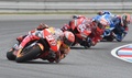 世界ロードレース選手権、第10戦チェコGP、MotoGPクラス決勝。先頭を走るレプソル・ホンダのマルク・マルケス（2019年8月4日撮影）。(c)Michal CIZEK / AFP