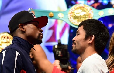 パッキャオVSメイウェザー世紀の一戦記念キャップパッキャオ直筆サイン入り ☆ 【激レア】【限定品】 パッキャオ vs メイウェザー 記念