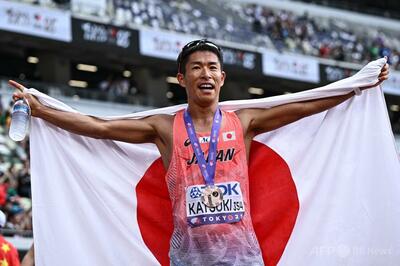 勝木隼人が男子35キロ競歩で銅メダル獲得 世界陸上