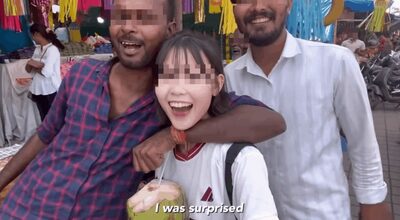 インドで映像に収められた「韓国女性YouTuberがセクハラを受ける」場面…現地警察が捜査