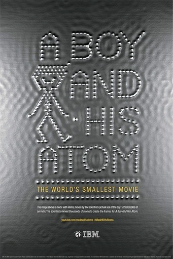 原子を使い描いた「世界一小さな映画」、米IBMが公開