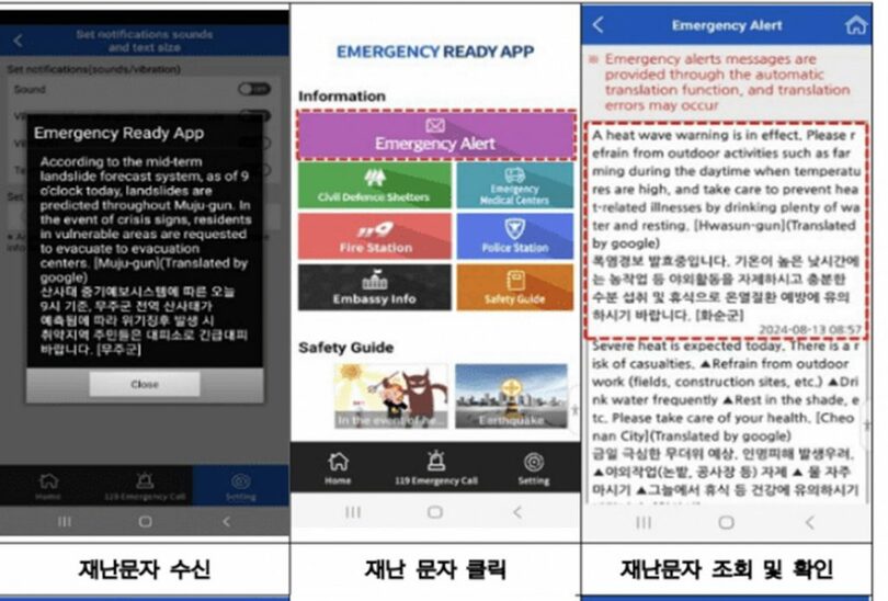 「エマージェンシー・レディー」使用画面=行政安全省(c)KOREA WAVE