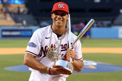 ナショナルズのソトが本塁打競争優勝、MLBオールスター 写真7枚