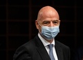  国際サッカー連盟（FIFA）のジャンニ・インファンティーノ会長（2020年9月14日撮影）。(c)JOE KLAMAR / AFP