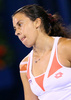 ドバイ・テニス選手権（Dubai Duty Free Tennis Championships 2013）は21日、女子シングルス準々決勝が行われ、フランスのマリオン・バルトリ（Marion Bartoli）は6-4、1-6、4-6で大会第8シードのカロリーネ・ボズニアツキ（Caroline Wozniacki、デンマーク）に敗れた。

ポイントを奪われ落胆した表情を見せるマリオン・バルトリ（2013年2月21日撮影）。(c)AFP/MARWAN NAAMANI